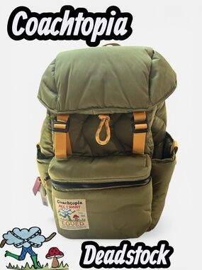 NWT Coach Coachtopia Loop Backpack CQ058 OLIVE GREEN Circa 2023